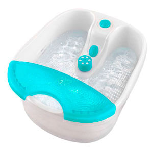Masajeador Foot Tub With Bubbles En Blanco Con Azul