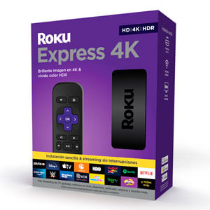 Roku Express 4K 3940 Hd, 4K y Hdr En Negro