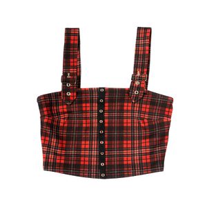 Blusa Cuadros Con Broches (G)