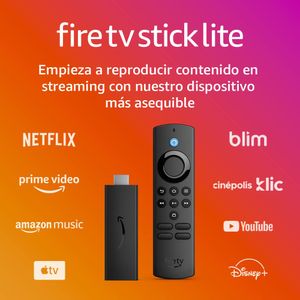 Fire Tv Stick Lite Hdmi Con Control Remoto En Negro (2da Generacion)