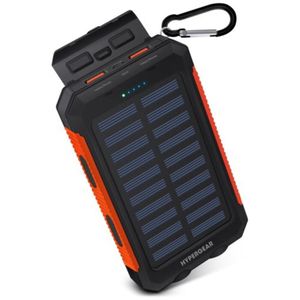 Bateria Power Bank Usb Solar 10000 Mah En Negro