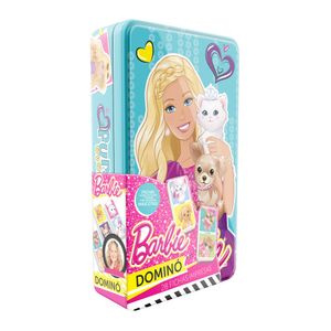 Domino Barbie Fur-Ever Tin 28 Pzas