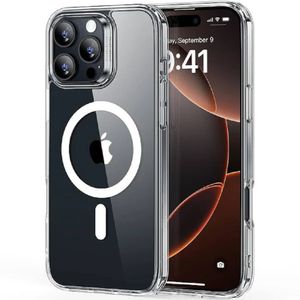 Funda Para iPhone 16 Pro Con Flip Compatible Con MagSafe En Transparente
