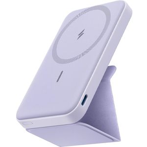 Bateria Power Bank Wireless Magnetico 5000 Mah En Violeta