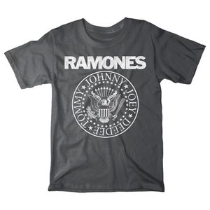 Playera Ramones & Logo Grey