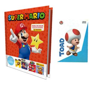 Album Super Mario + Tarjeta Xxl Toad Pasta Dura