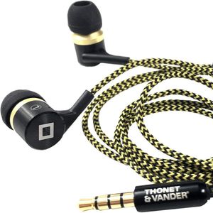 Audifonos Klein Earbuds Con Microfono En Negro Con Amarillo