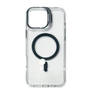 Funda Para iPhone 16 Pro Max Camera Flip Gris En Transparente