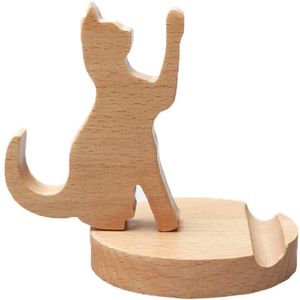 Soporte Madera Para Telefono De Gato