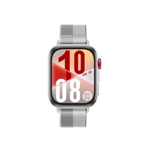 Huawei Watch Fit 4 De Aluminio En Color Plata Y Correa De Nylon En Gris
