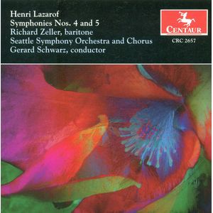 Symphony 4 & 5 Cd - Lazarof / Zeller / Schwarz / Seattle So