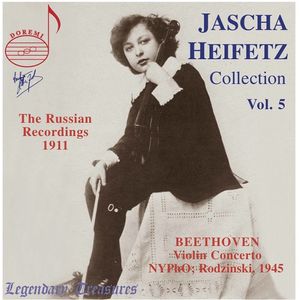 Jascha Heifetz Coll 5: Russian Recordings 1911 Cd - Heifetz / Beethoven / Ny Phil Orch / Rodzinski