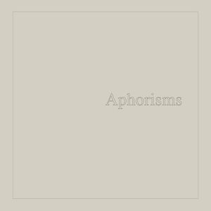 Aphorisms Vinil - Graham Lambkin