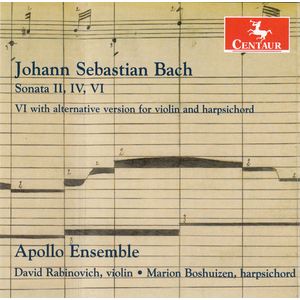 Sons For Violin & Harpsichord Cd - J.S. / Rabinovich / Boshuizen Bach