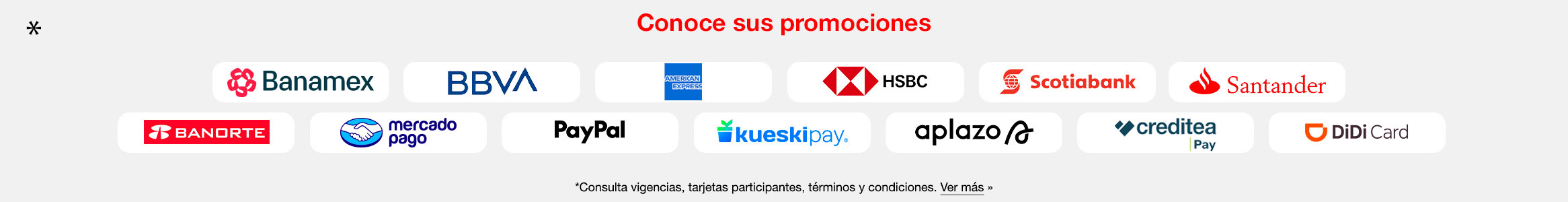 Conoce sus promociones
